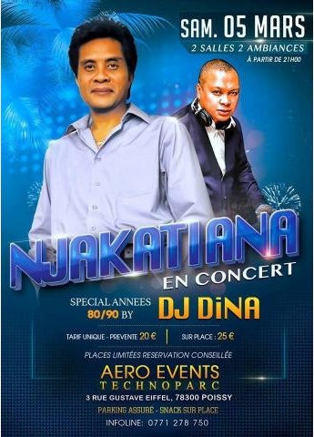 NJAKATIANA et DJ DiNA PARIS  SAM 05 MARS 2016 