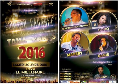 Rija Ramanantoanina, Mahery, Bodo et Nanie, Paris le 30 Avril 2016