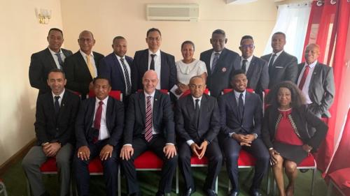 Madagascar Football : Gianni Infantino, pr&eacute;sident de la FIFA est actuellement en visite &agrave; Madagascar