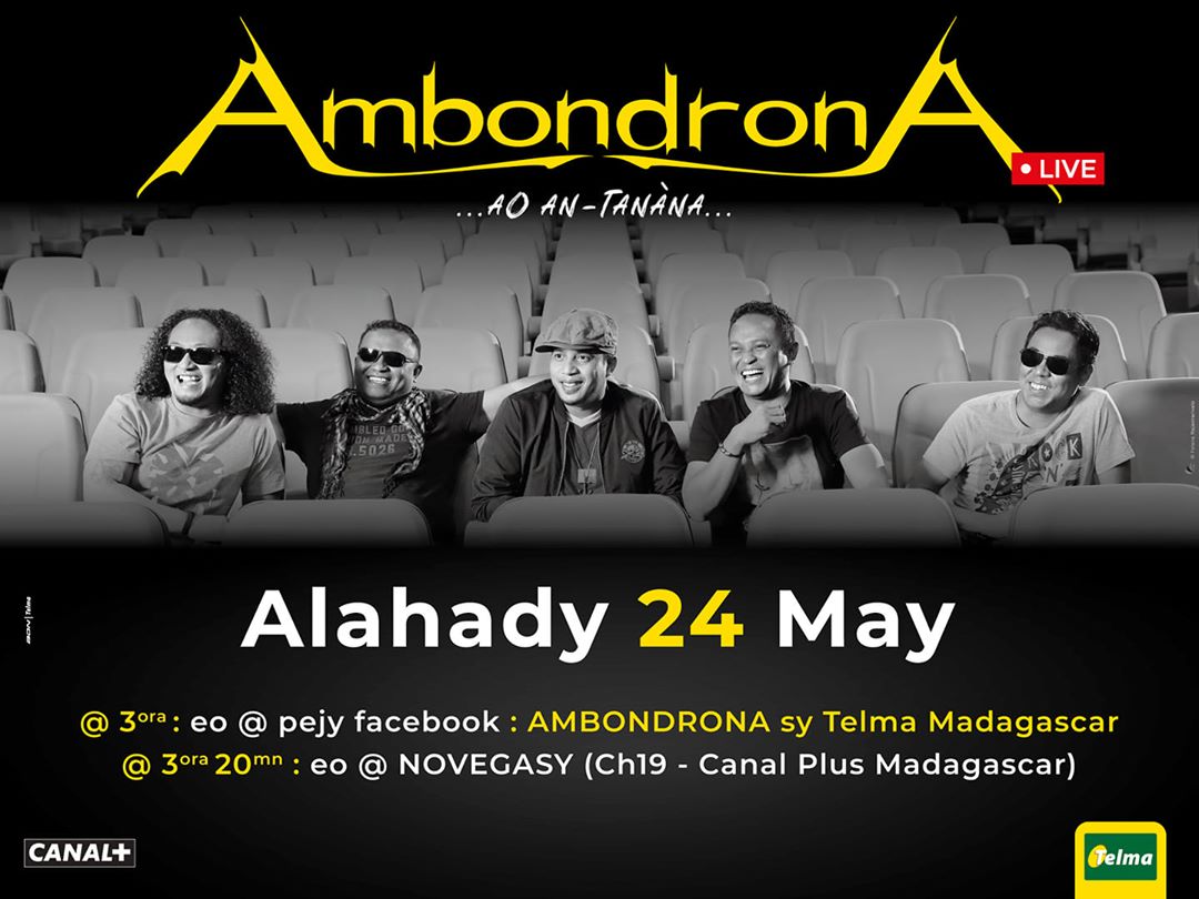 Ambondrona en concert sur Facebook le dimanche 24 Mai &agrave; 15HOO