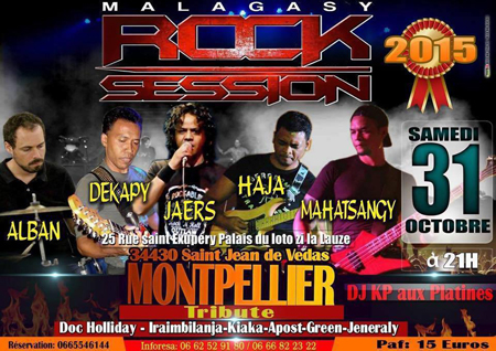 Rock / Metal malagasy &agrave; Montpellier le 31 Octobre 2015